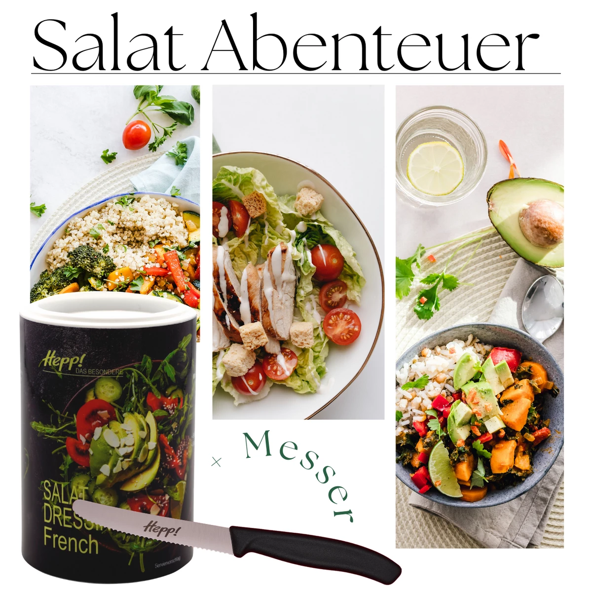 Entdecke die Frische:  French Salatdressing 1kg & Victorinox Messer
