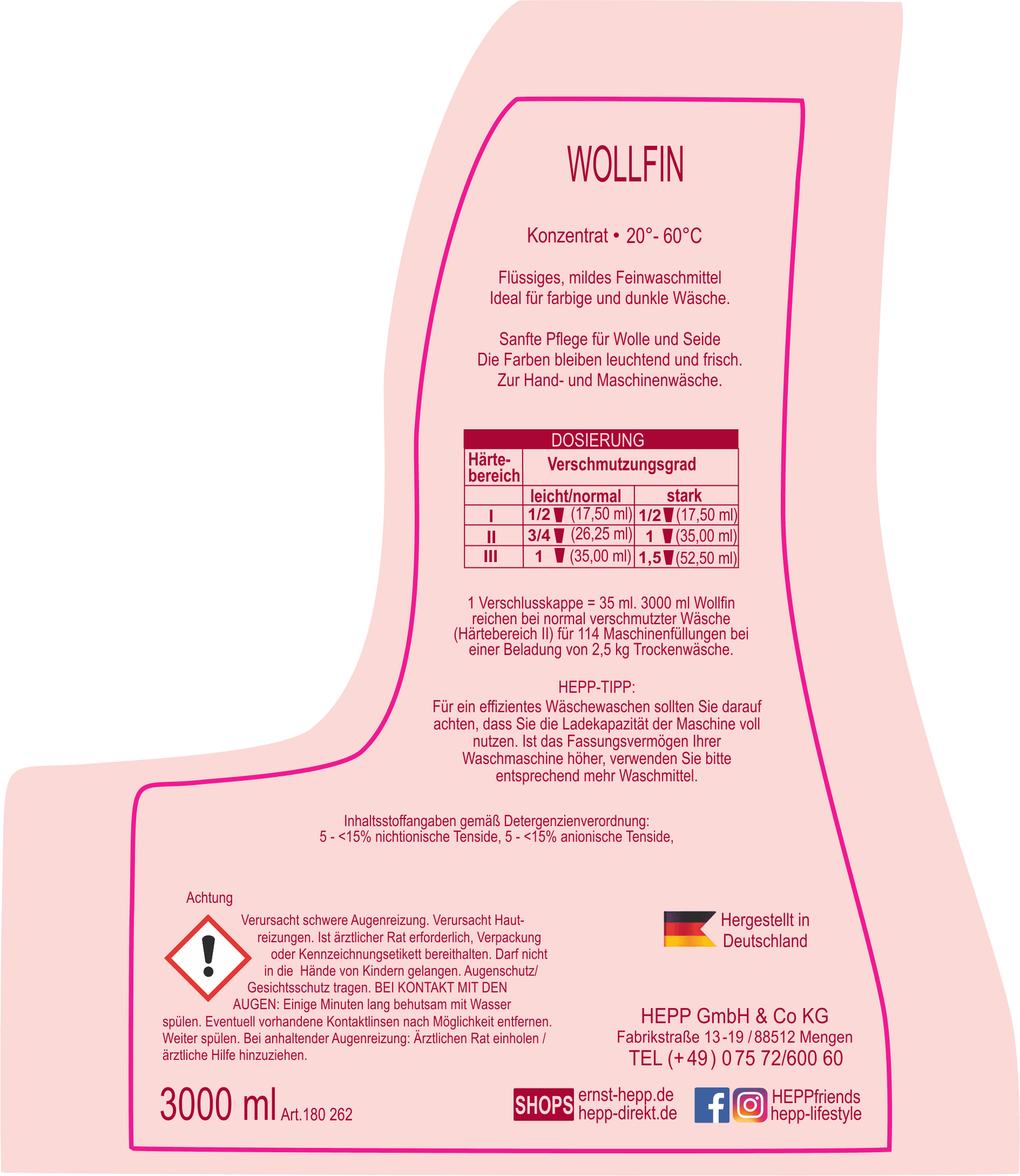 Wollwaschmittel Wollfin Parfümfrei (3x3Liter)